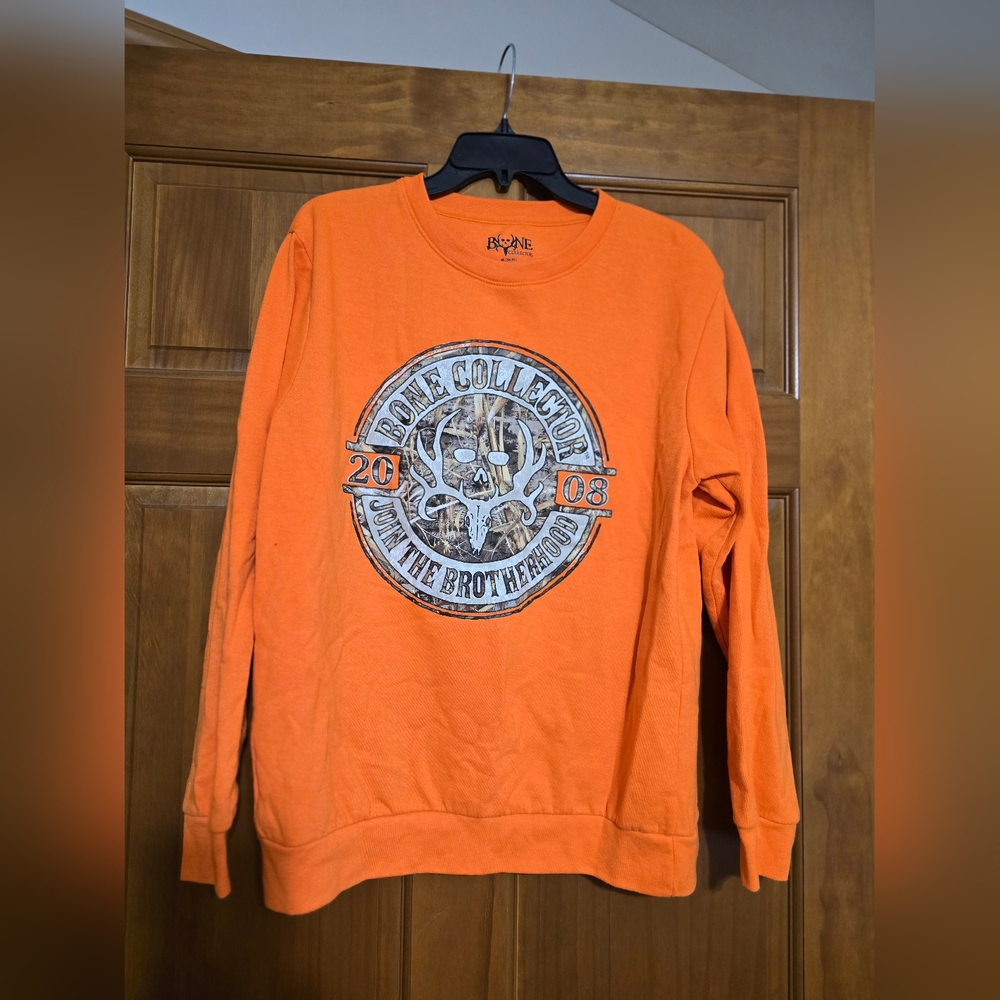Bone Collector "Join The Brotherhood 2008" Orange Men's Sweatshirt
